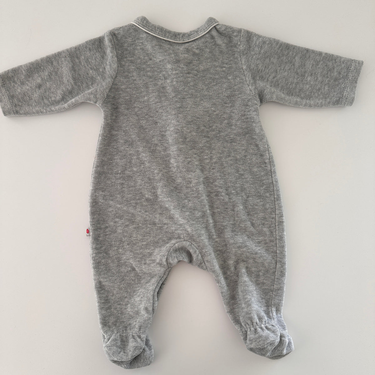Baby Strampler mit Tiermotiven Grau – Gr. 62