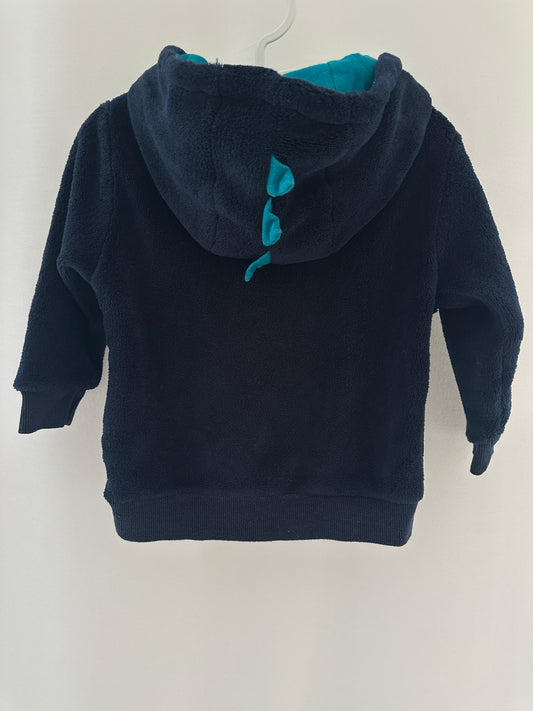 Flauschiger Pullover mit Drache Gr. 74/80