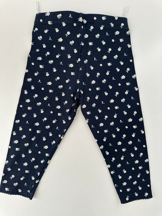Baby Leggings Blumen Dunkelblau C&A Gr. 86