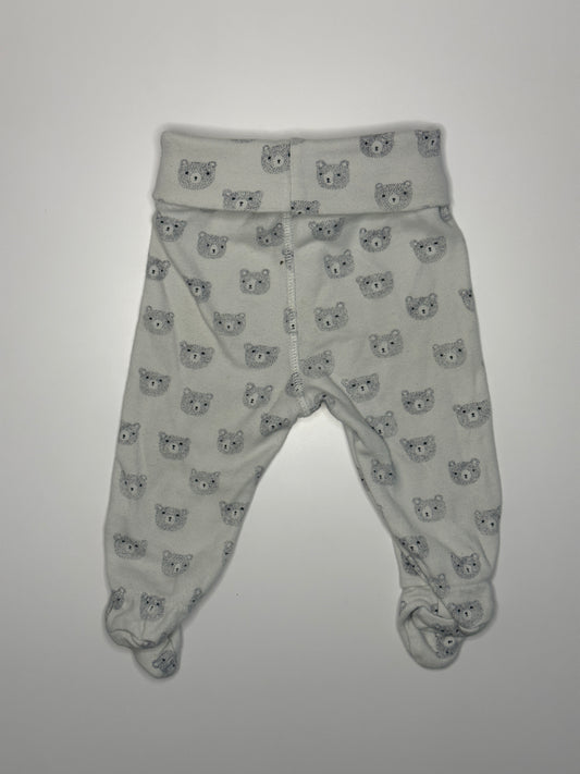 Lange Hose mit Füsslingen Bären Gr. 50