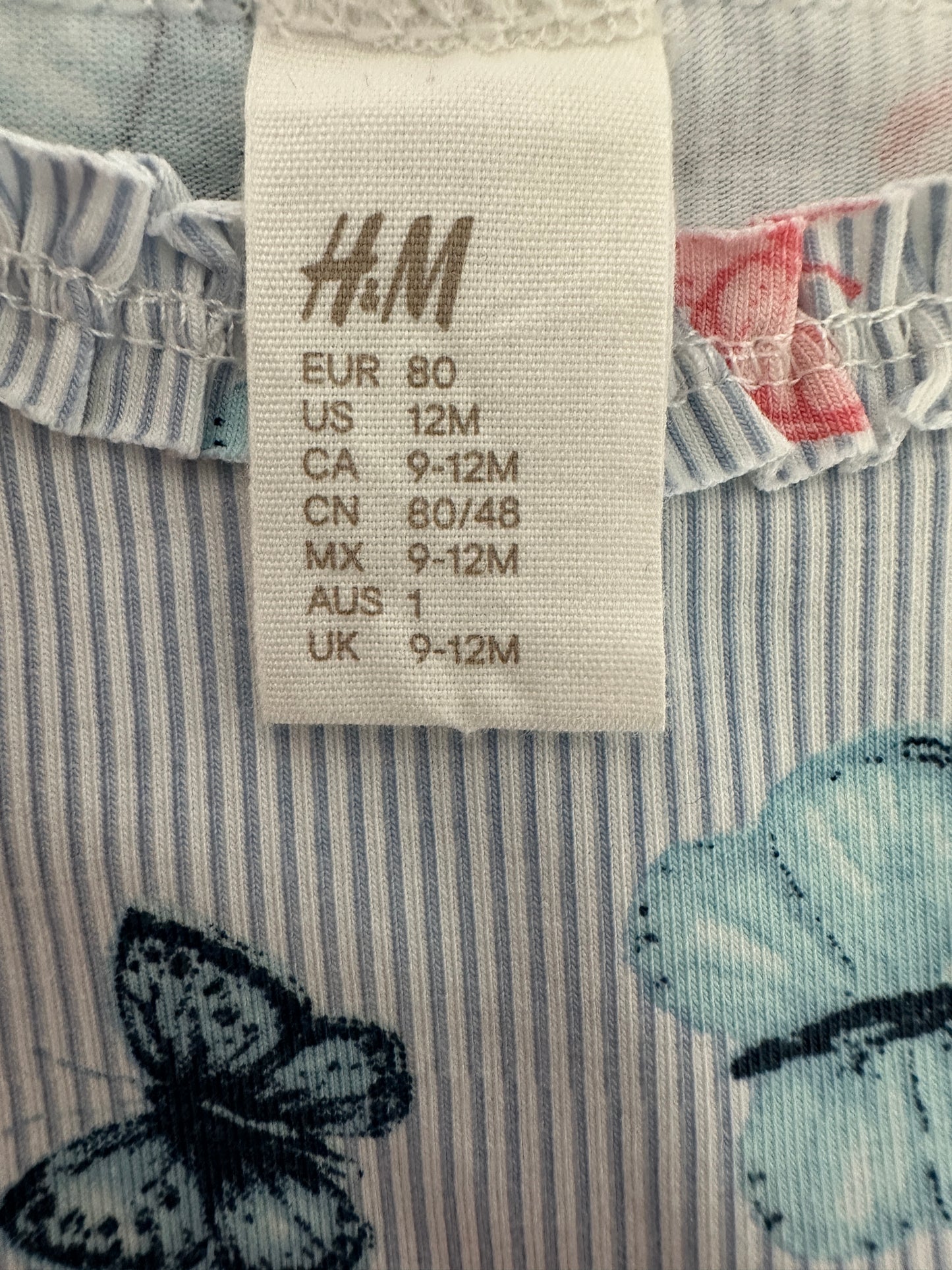 T-Shirt Schmetterlinge Gr. 80