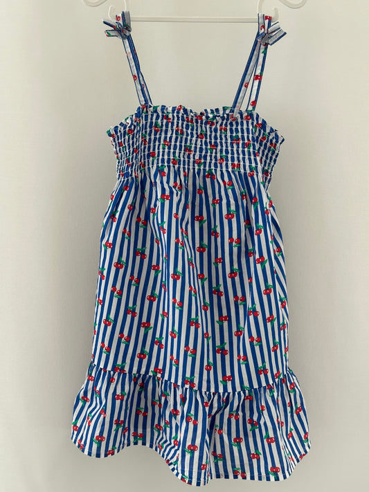 Sommerkleid gestreift mit Kirschen Gr. 110