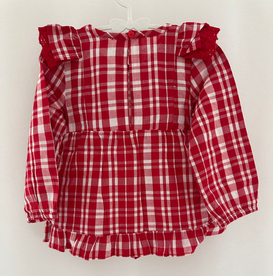 Kleid rot-weiss kariert