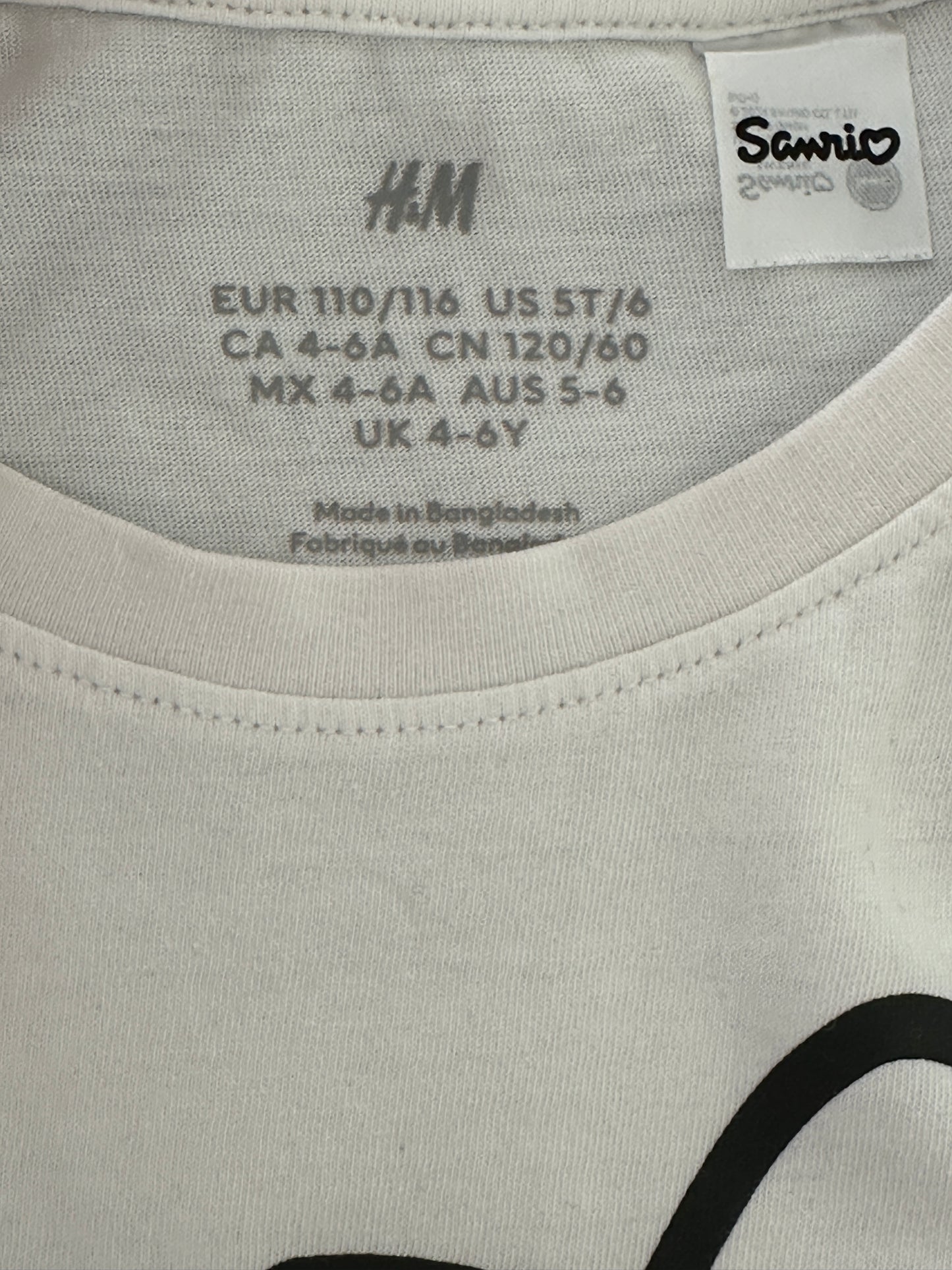 T-Shirt Hello Kitty weiss Gr. 110/116