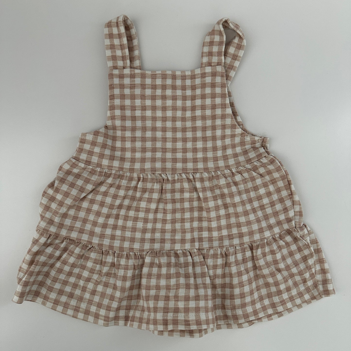 Baby Latzkleid Karo Blumen Gr. 62