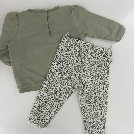 Baby Set Bambi Grün Gr. 80