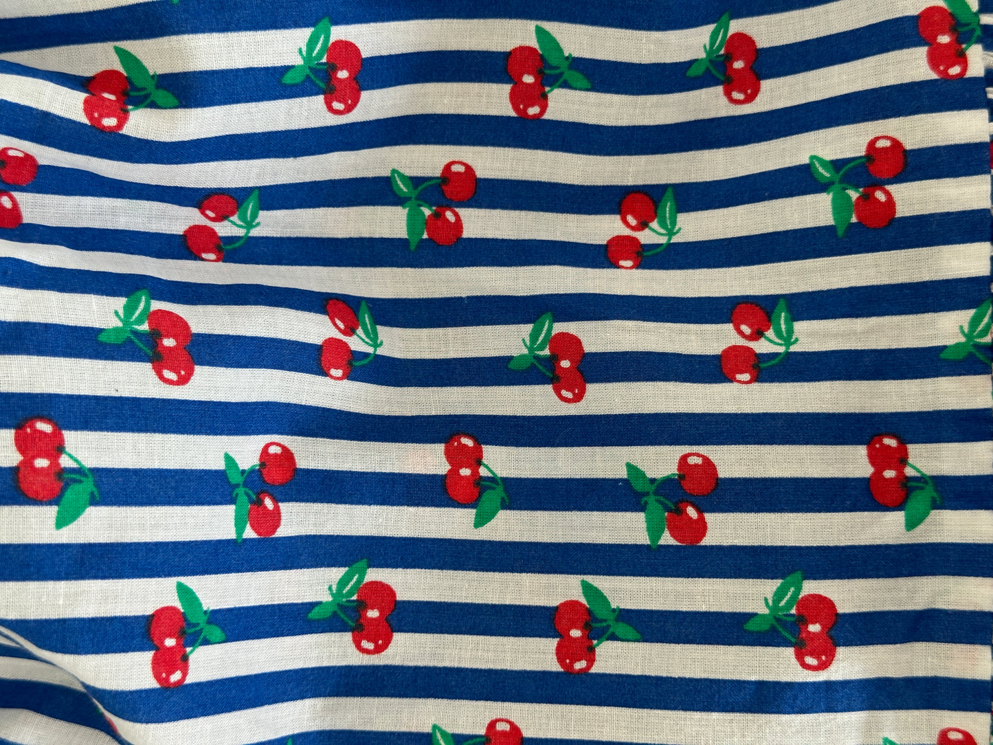 Sommerkleid gestreift mit Kirschen Gr. 110