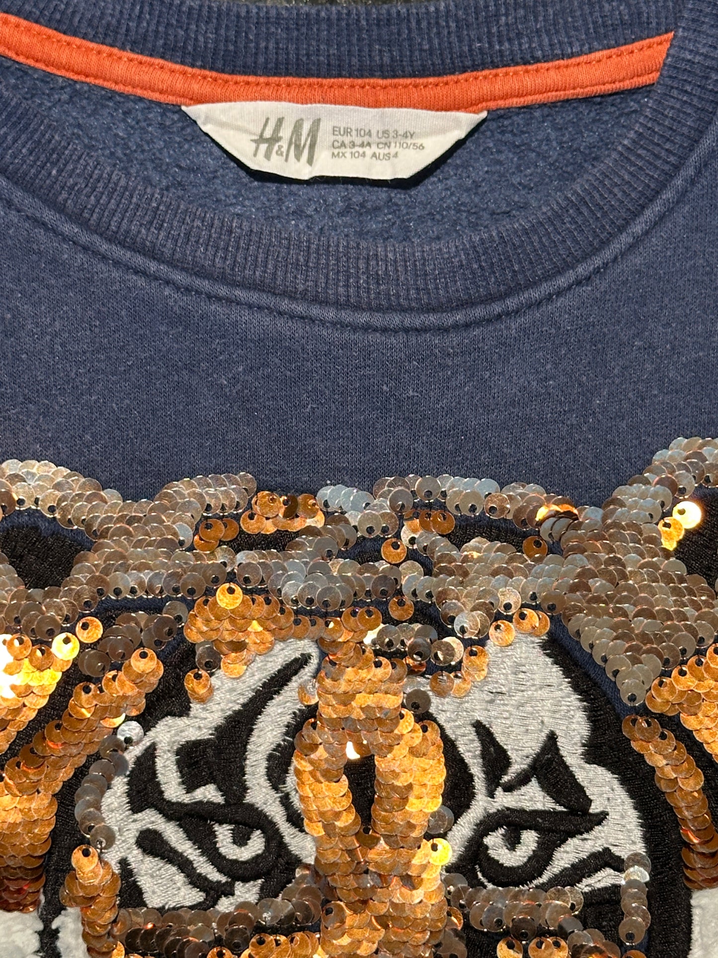 Pullover mit Pailletten Gr. 104