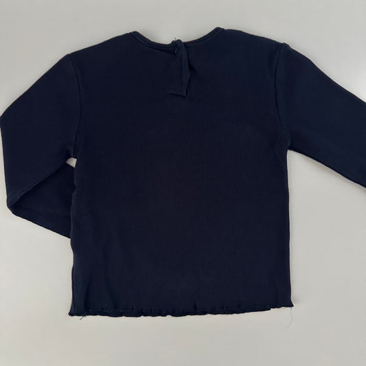 Smile Langarmshirt Dunkelblau mit Einhorn Gr. 86/92