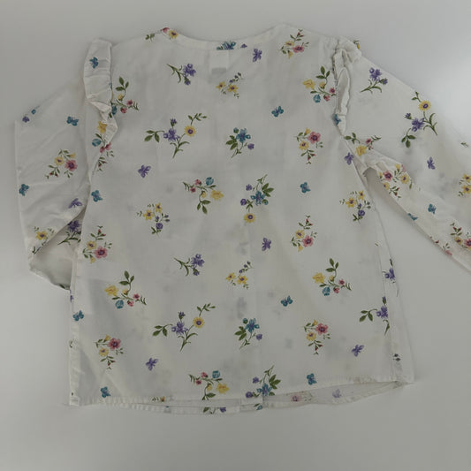 LC Waikiki Blumenbluse Weiss Gr. 92/98