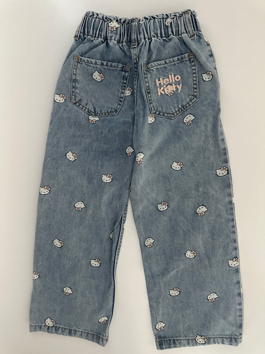 H&M Hello Kitty Wide Leg Jeans Gr. 116