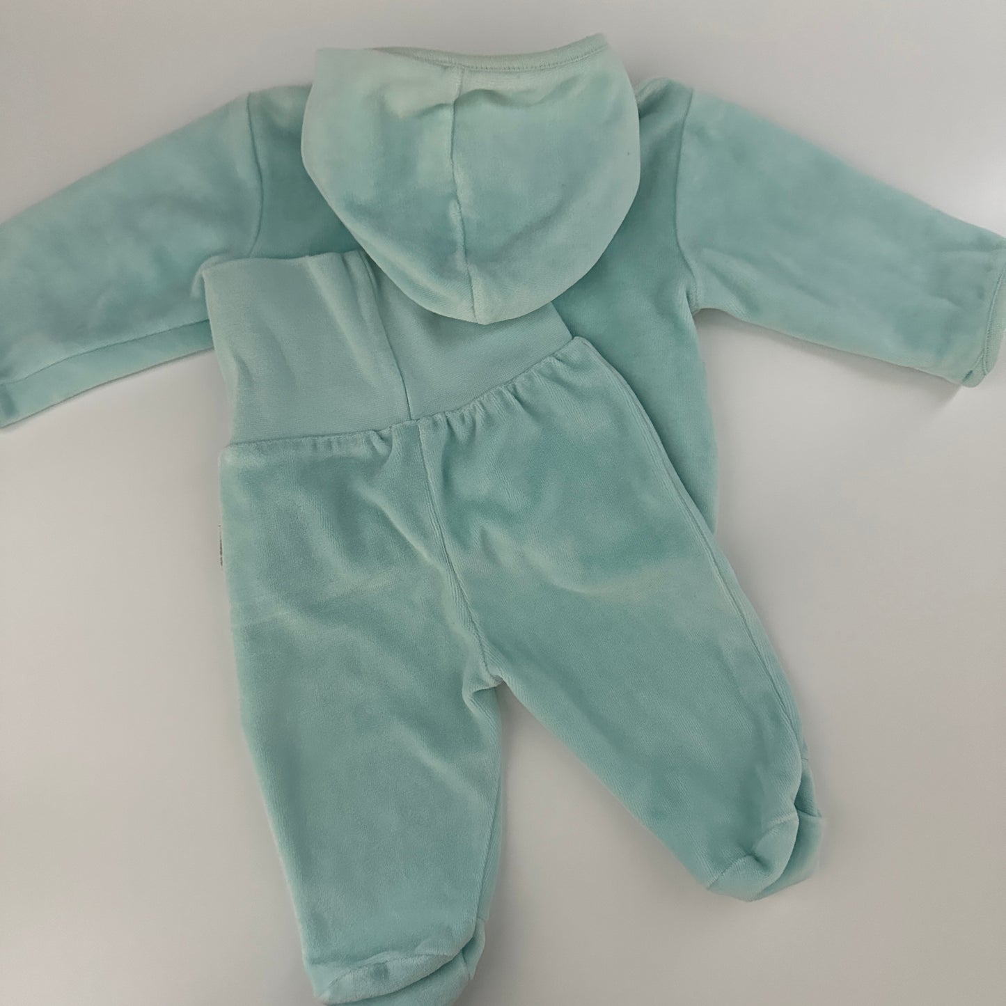 Milou Baby Nicki-Set Mint mit Kapuzenjacke & Fusshose Gr. 62