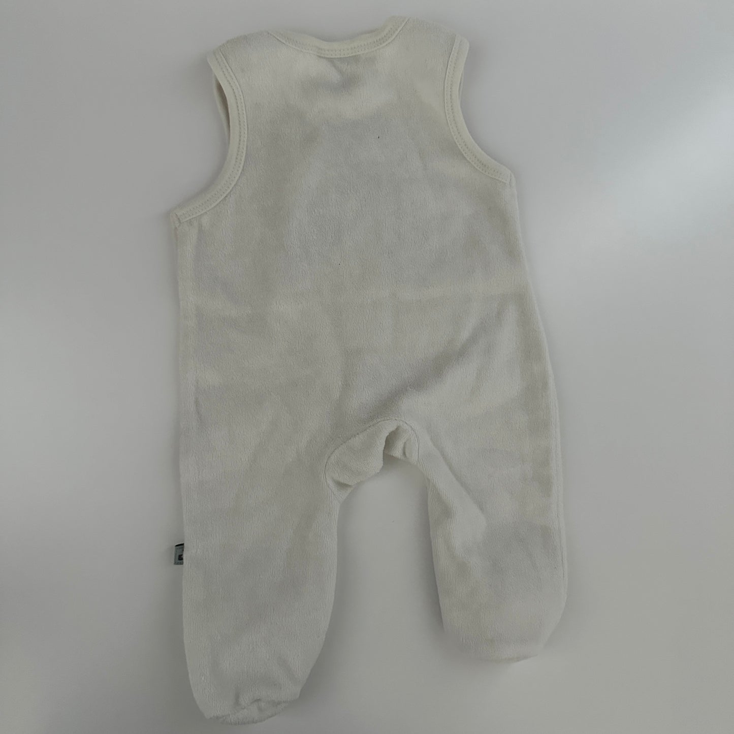 Jodler Baby-Strampler Gr. 56 Creme mit Zebra-Motiv
