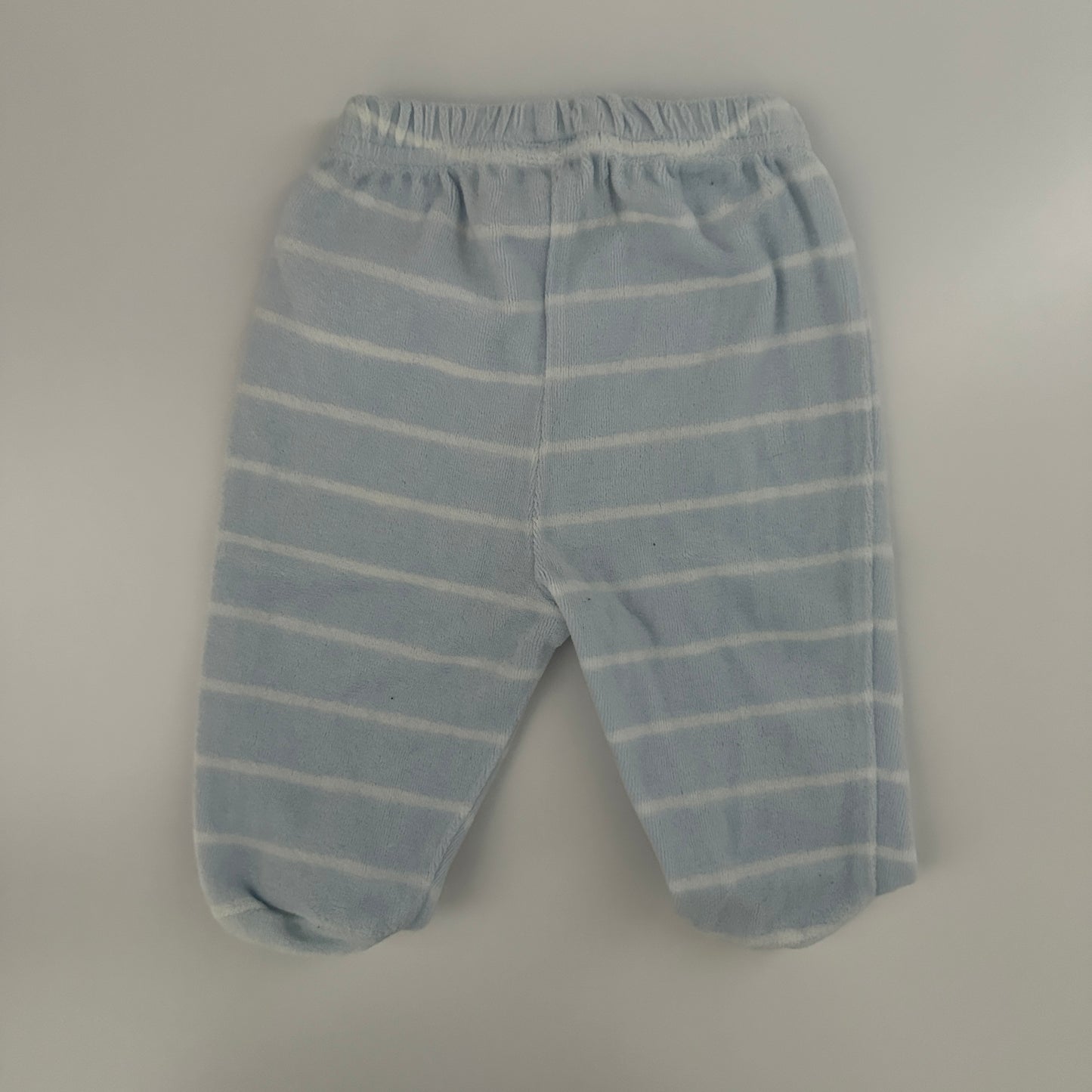 Baby Club Nicki-Hose Gr. 62 Hellblau gestreift mit Füssen