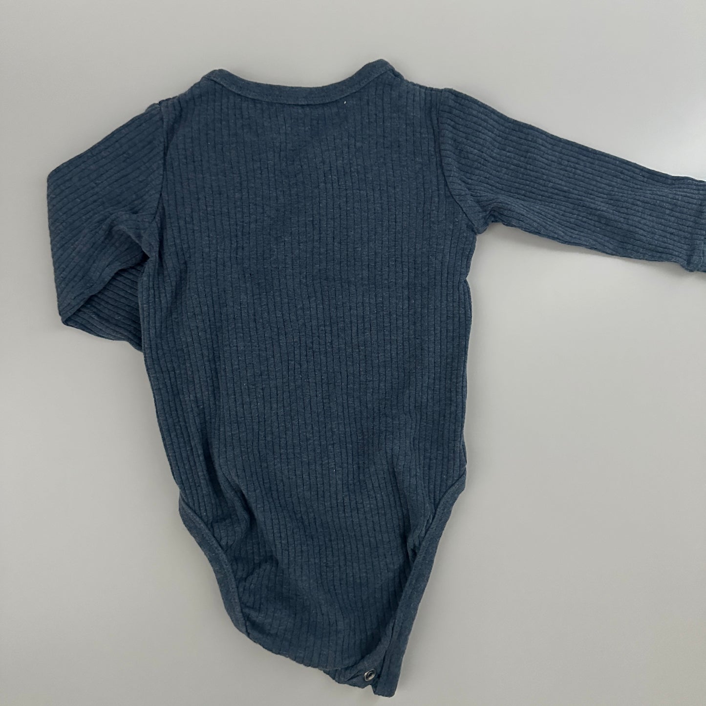 H&M Baby Wickelbody Gr. 74 Dunkelblau Bio-Baumwolle