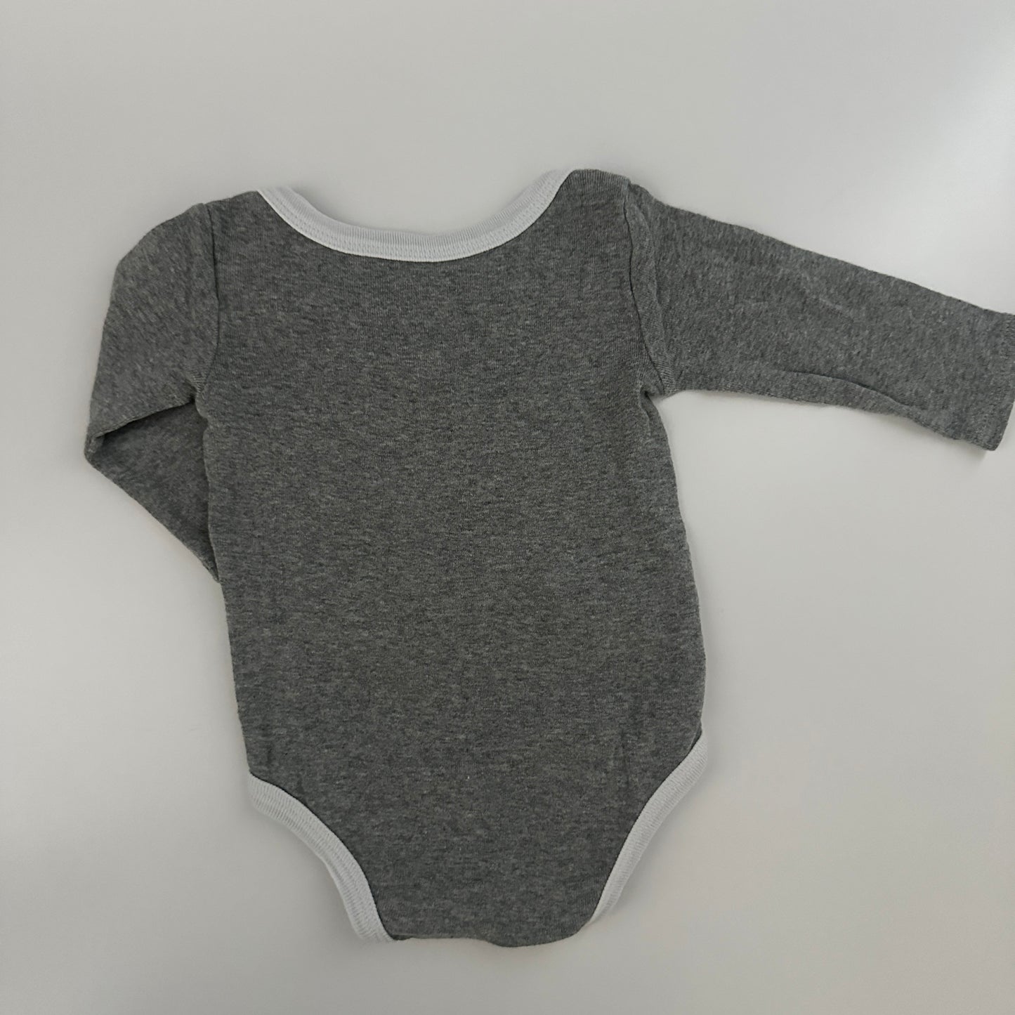 Nike Baby Langarmbody Gr. 50–68 Grau mit Logo