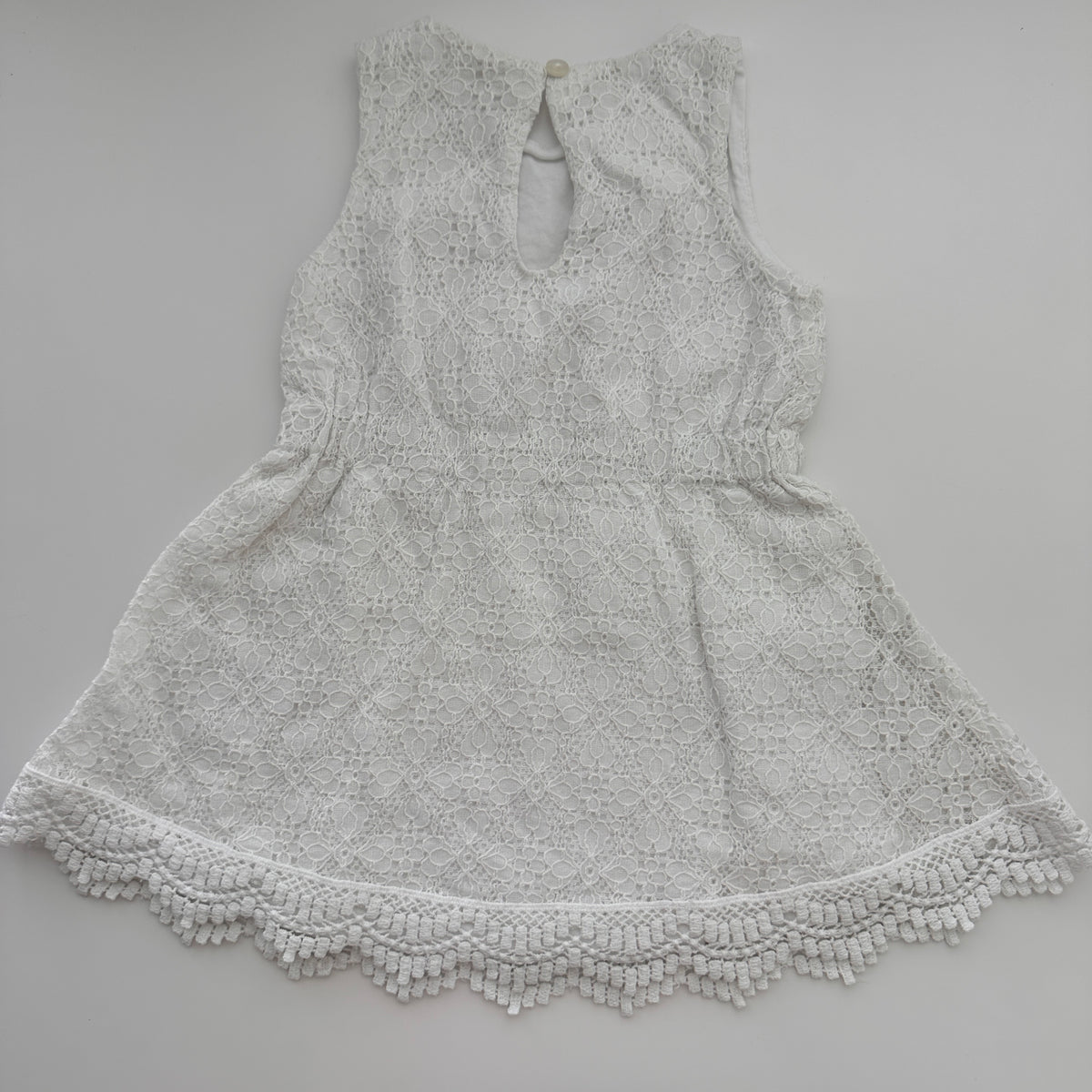 H&M Baby Spitzenkleid Weiss Gr. 80