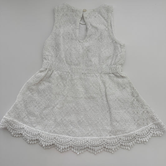 H&M Baby Spitzenkleid Weiss Gr. 80