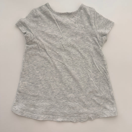 H&M Mädchen T-Shirt mit Schleifen Grau Gr. 80