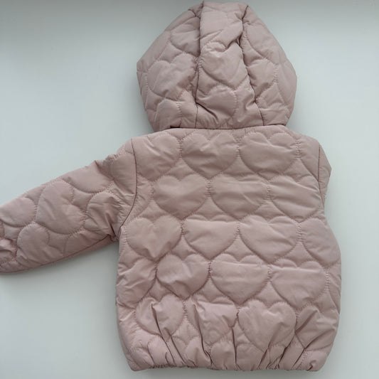 Little & Loved Baby Steppjacke Rosa mit Herzsteppung Grösse 74