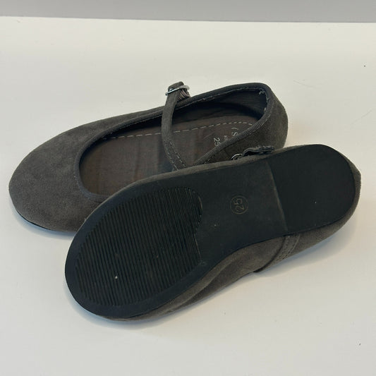 Kinder Ballerinas mit Riemchen – Grau Gr. 25