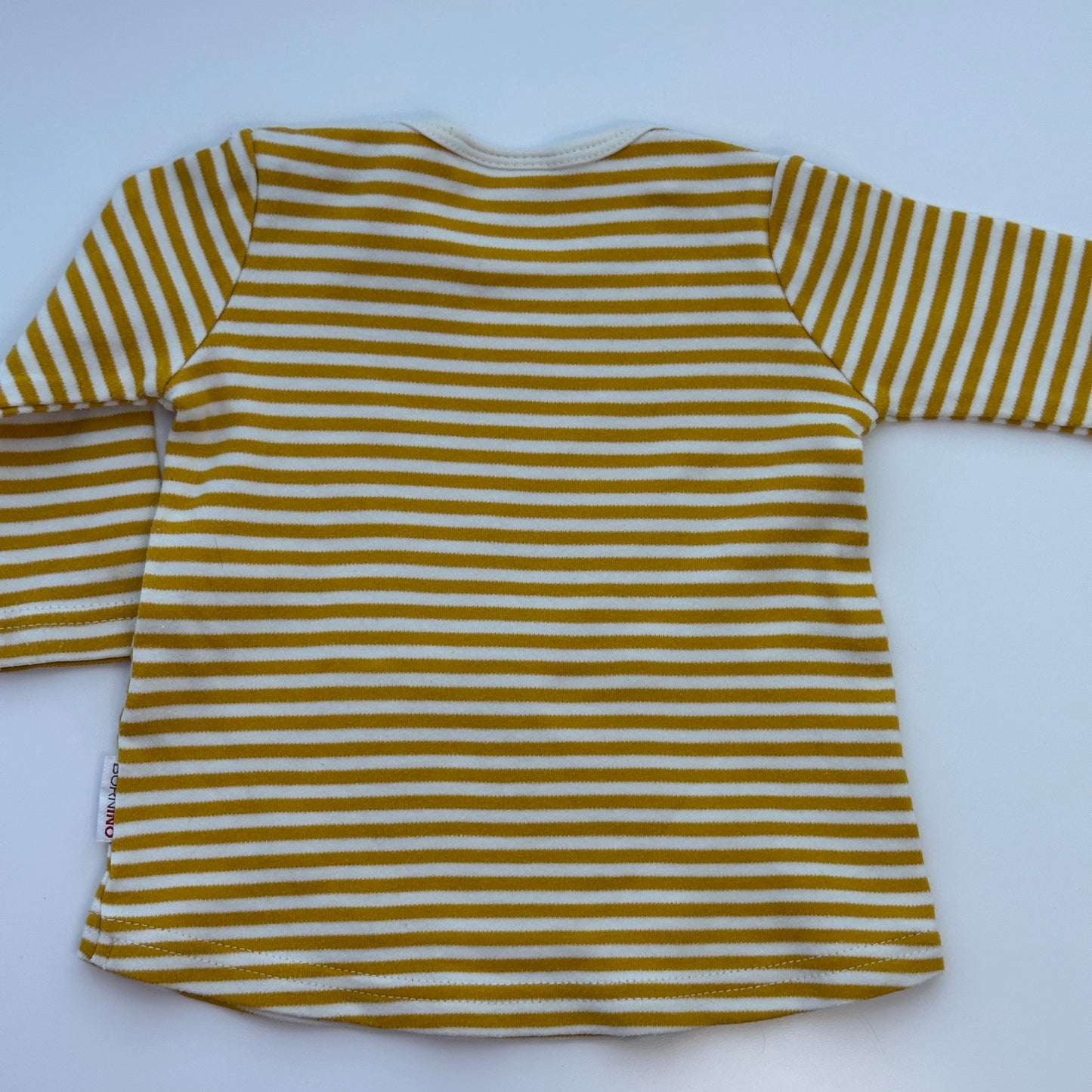 Langarmshirt Bornino gestreift | Gelb-Weiss | Gr. 62/68