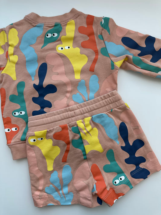 Stella McCartney Kids Set – Sweatshirt & Shorts | Grösse 92