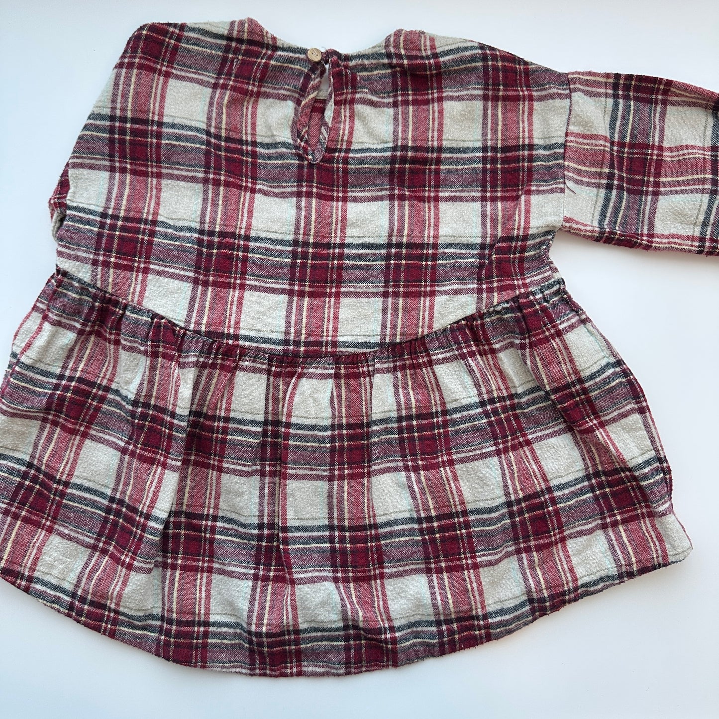 ZARA kariertes Kleid mit Langarm – Grösse 98