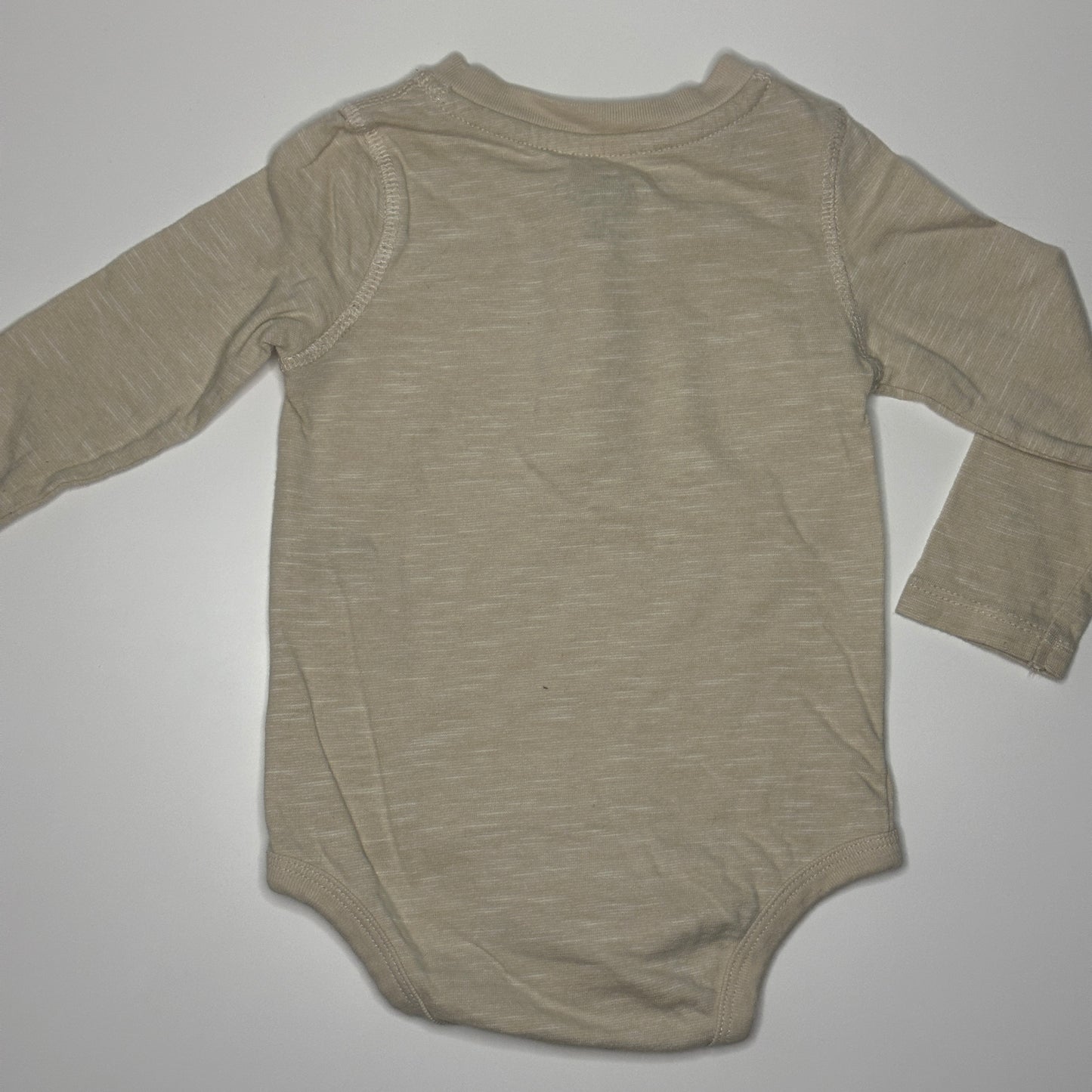 Langarmbody mit Holzknöpfen Gr. 74