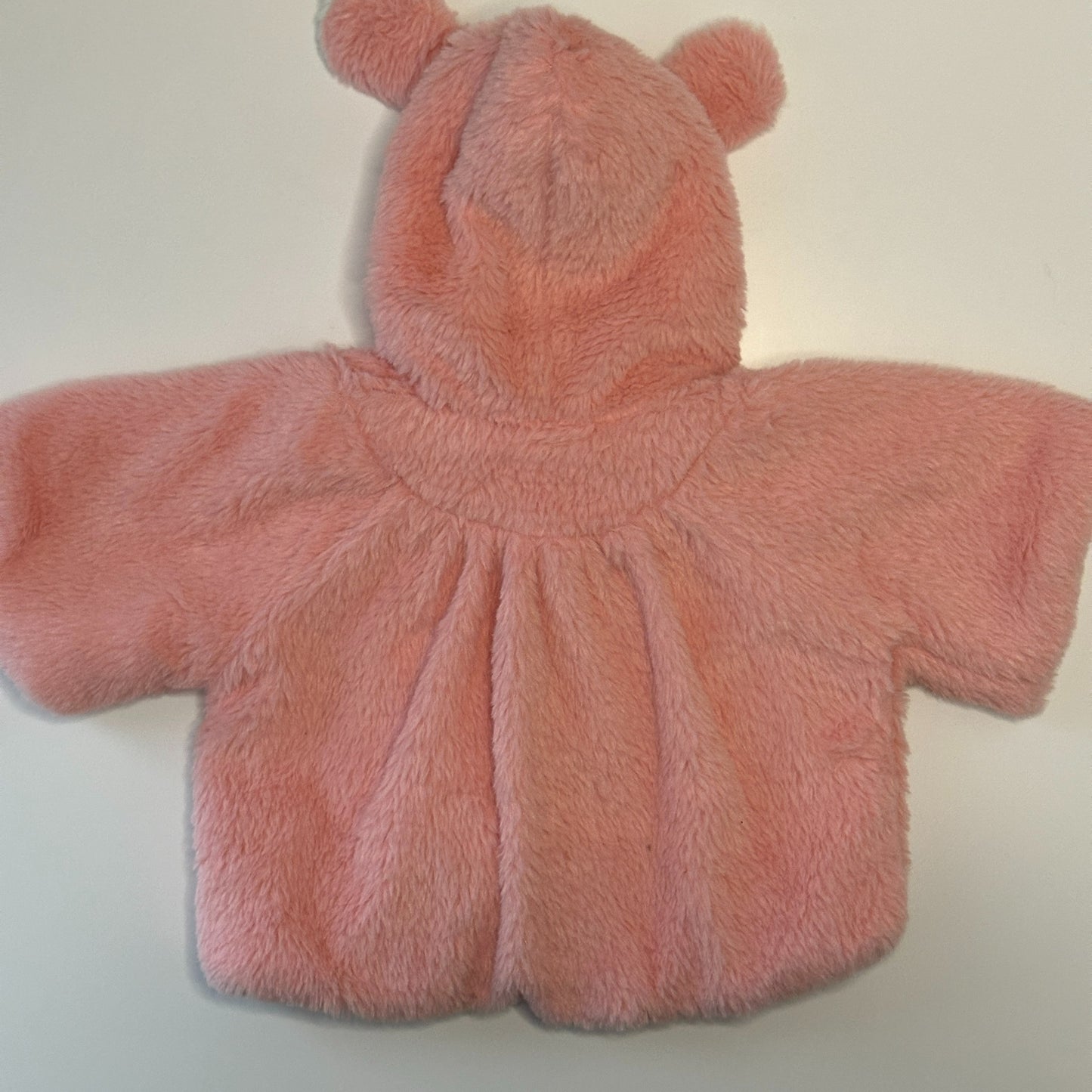 Kuschelige Babyjacke mit Öhrchen Altrosa Gr. 62/68