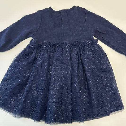 Kleid Dunkelblau Tüll Gr. 62/68