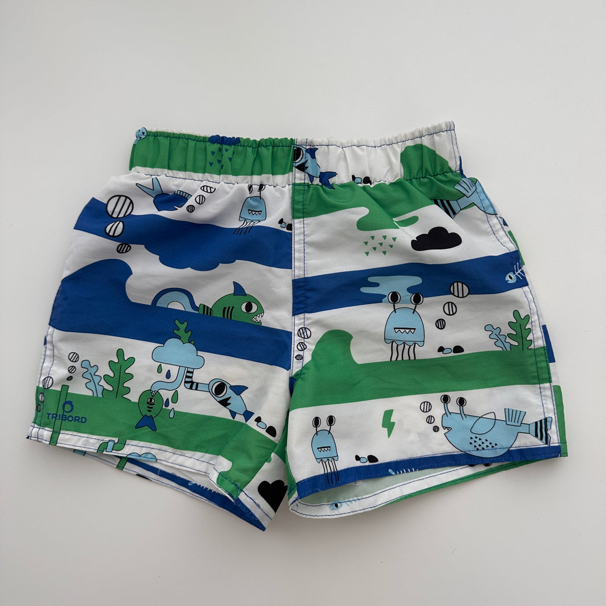 Tribord Badeshorts mit Meeresmotiv – Gr. 80 (18 M)