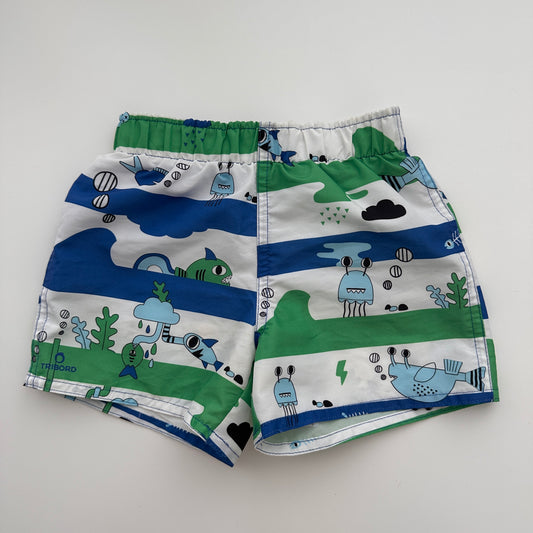Tribord Badeshorts mit Meeresmotiv – Gr. 80 (18 M)