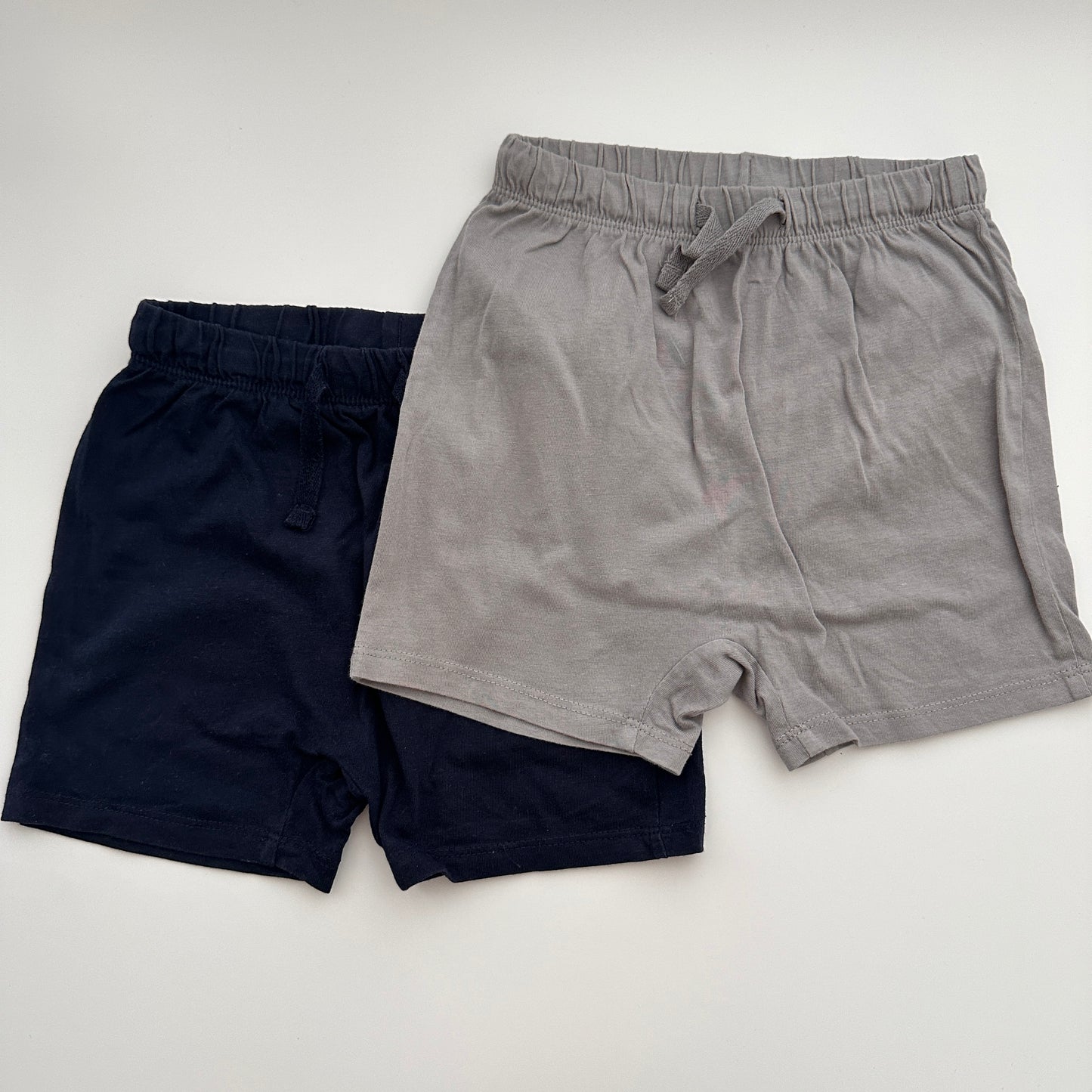 H&M Baumwollshorts 2er-Set Grau & Dunkelblau – Gr. 98