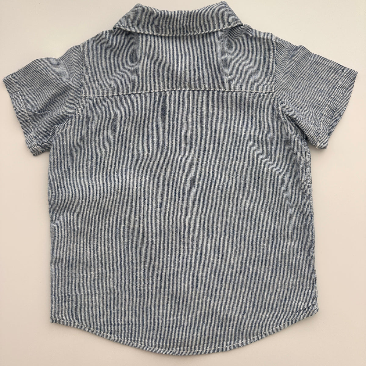 Kurzarmhemd gestreift Blau-Weiss – Gr. 98