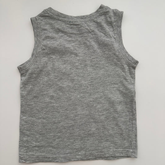 Tanktop mit Hai-Motiv in Grau – Gr. 98
