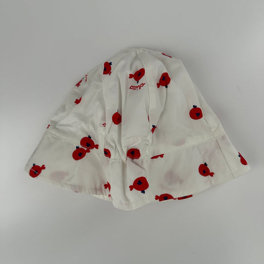 Baby Sonnenhut Weiss mit Muster Gr. 68