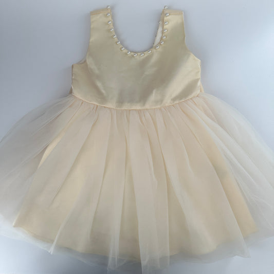 Baby Kleid Beige festlich Tüll Gr. 104 (4Y)