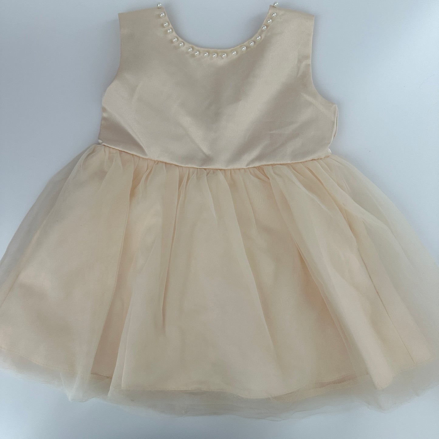 Baby Kleid Beige festlich Schleife Gr. 86