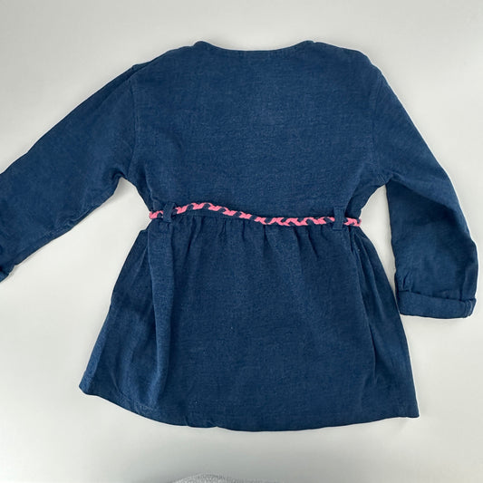 Baby Jeanskleid Blau Regenbogen Sterne Gr. 92
