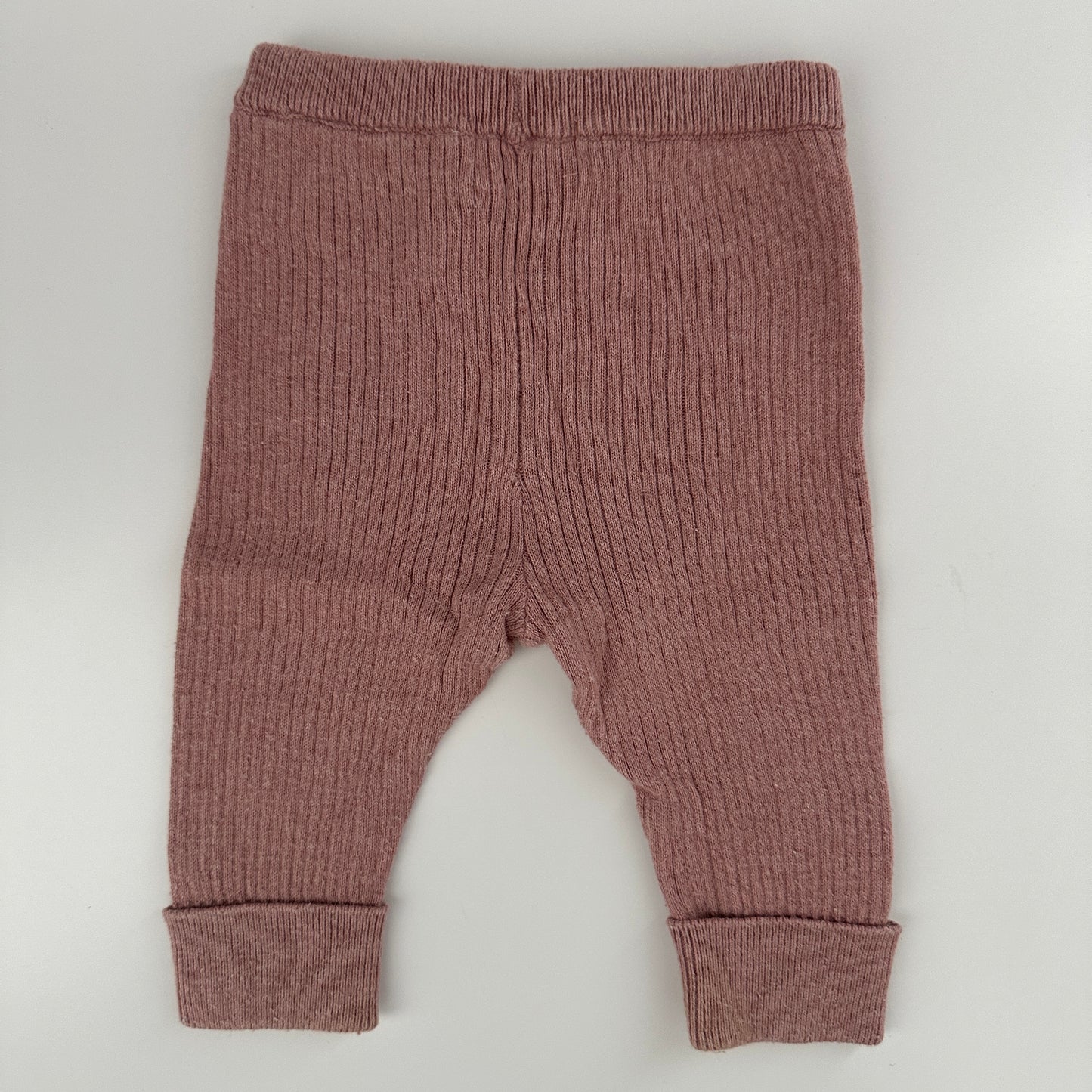 Baby Strickhose Altrosa Gerippt Gr. 62 (1–3 Monate)