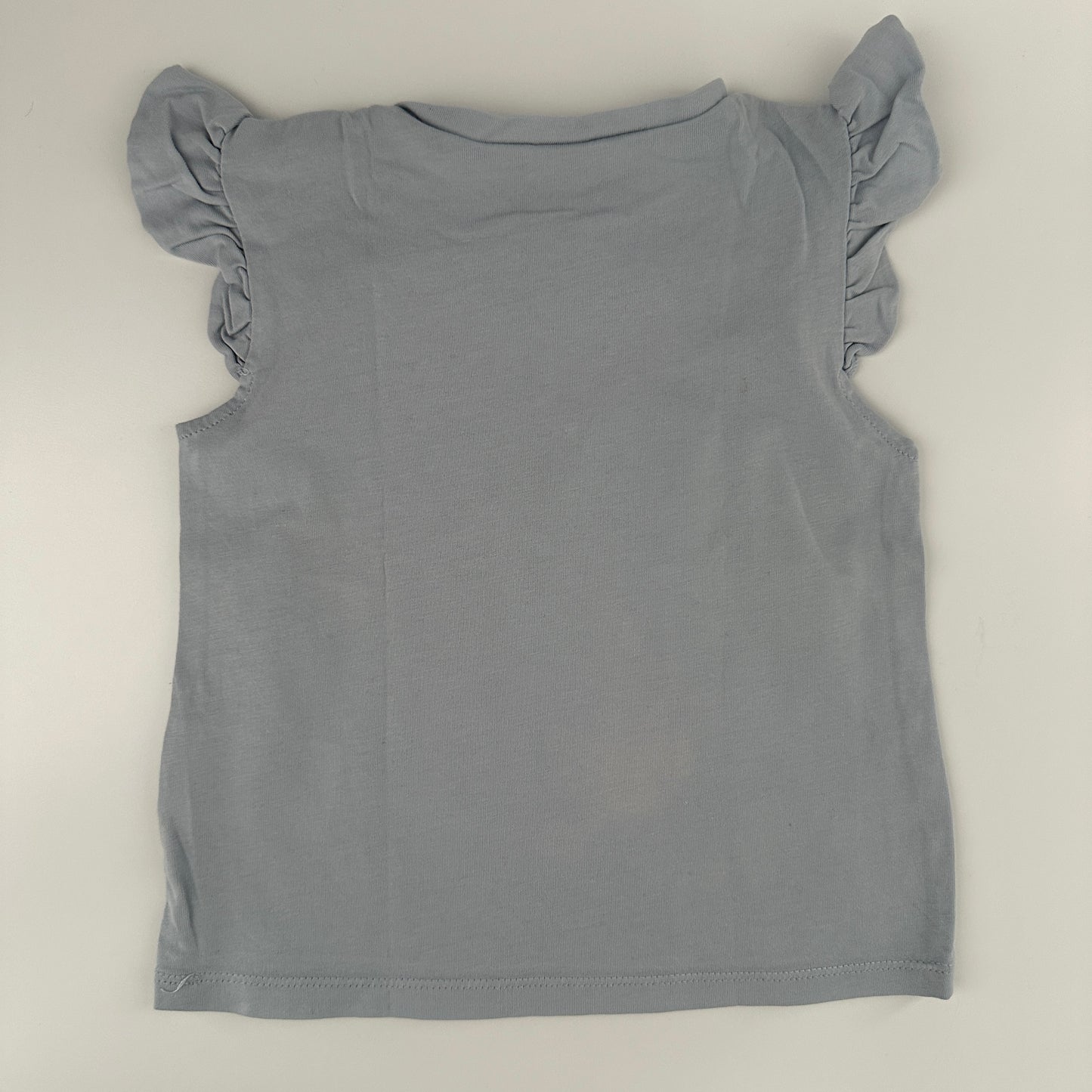 Blaues T-Shirt von H&M mit Blumenmuster Gr. 86