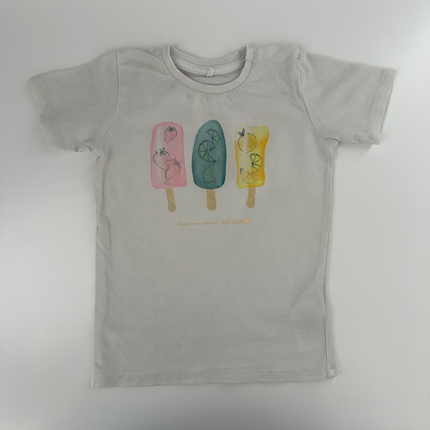 name it T-Shirt Weiss Eis am Stiel Print Gr. 86