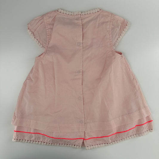 Vertbaudet Kleid Rosa mit Stickerei Gr. 94