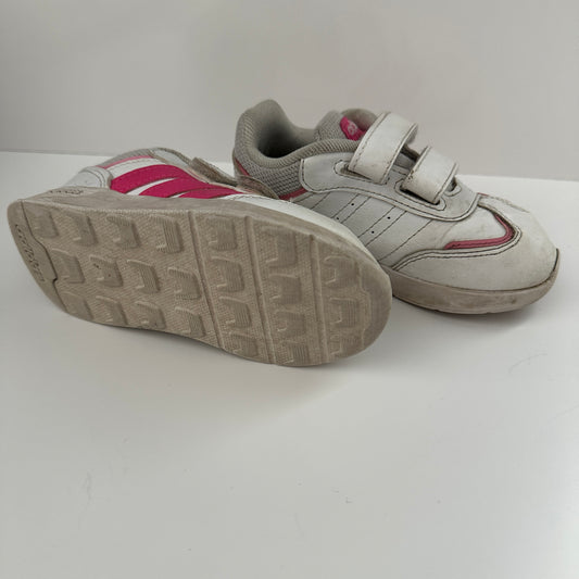 Adidas Kinder Sneaker Weiss Pink Gr. 25 Klettverschluss