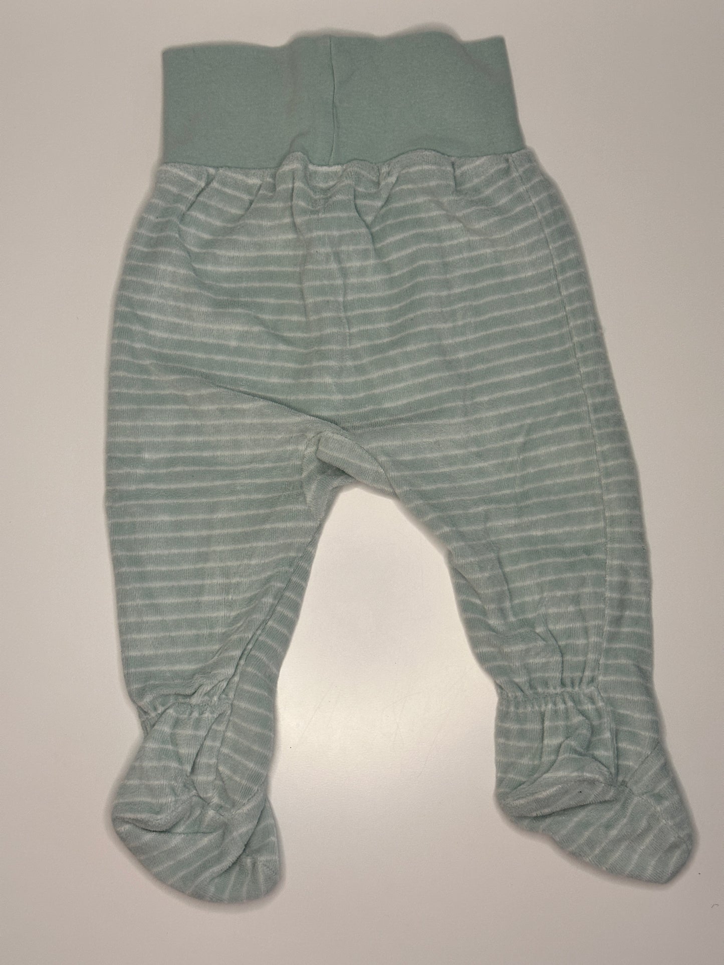 Babyhose mit Füssen - gestreift Gr. 68