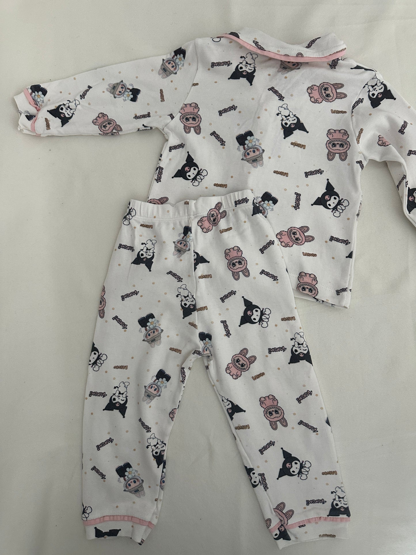 Dolas Kids Pyjama Set Grösse 92–98 Sanrio Weiss Rosa