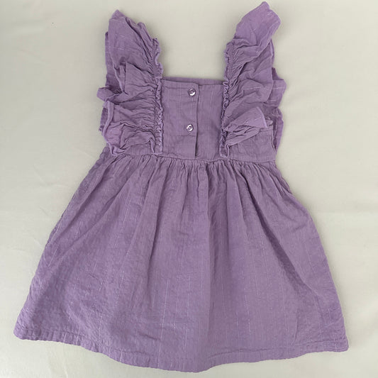 Smile Mädchen Kleid Flieder mit Volants Gr. 86/92