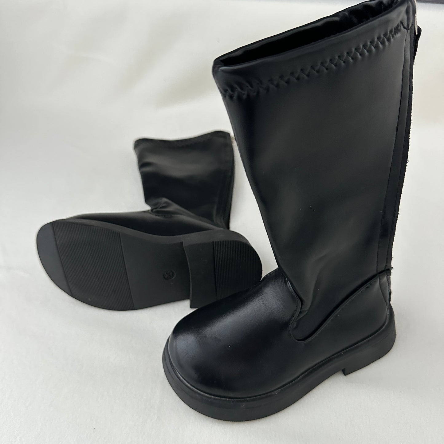 Mädchen Stiefel Schwarz Boots mit Reissverschluss Gr. 26