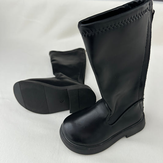 Mädchen Stiefel Schwarz Boots mit Reissverschluss Gr. 26